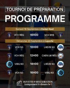 match amical de régionale 1 masculine CLM Volley contre VCH le dimache 20 septembre gymnase Laporte